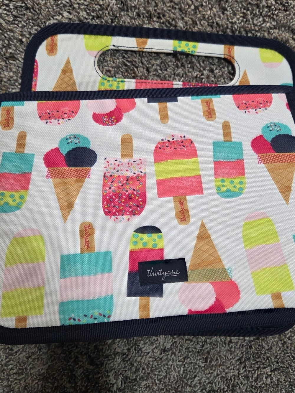 thirty-one White Ice Cream & Popsicle Print Lunch Bag